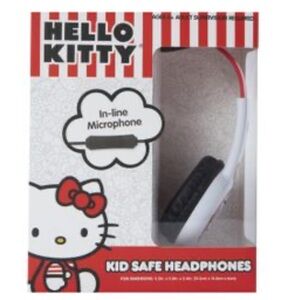 Hello Kitty Kids Headphones Red Safe Listening Wired NEW 
F